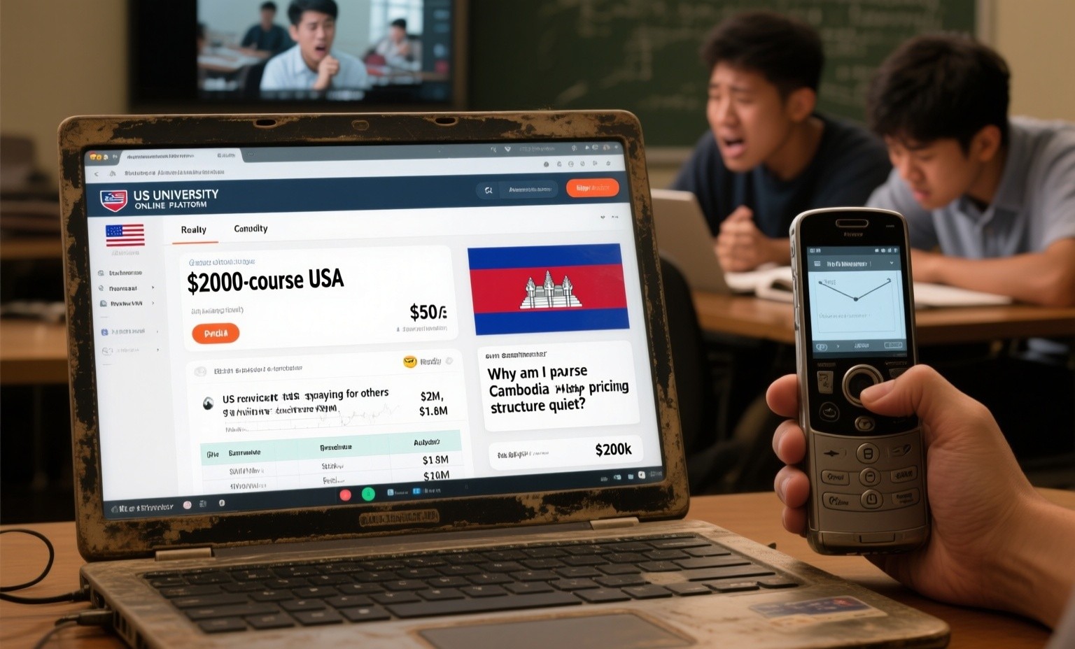 Tiered Pricing Revolution: How US Online Universities Use American Student Fees to Subsidize Access for Cambodian Learners